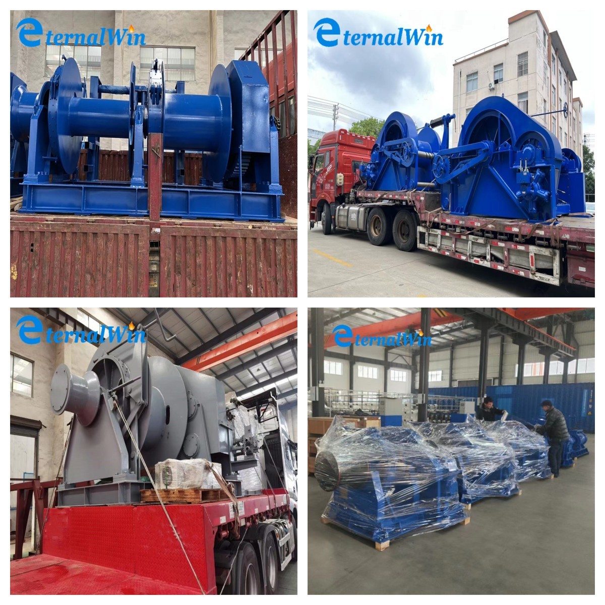 Customized Capacity 1-75ton Metal Steel Marine Winch with Variable Winch Speed