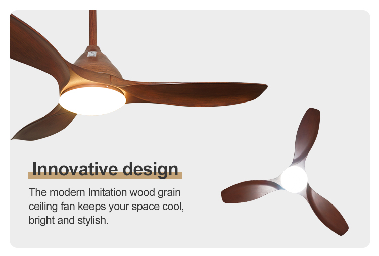 110-240V/50Hz-60Hz Low Noise ABS Blades Ceiling Fans with LED Lights and Remote Control