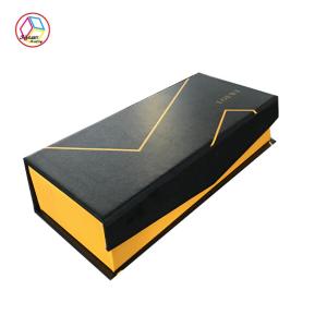 China Personalized Gift Hair Extensions Packaging Box Golden Color Printing wholesale