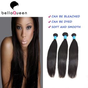 China Beauty Salon 6a Remy Natural Black Straight Hair Weft can be dyed and bleached wholesale