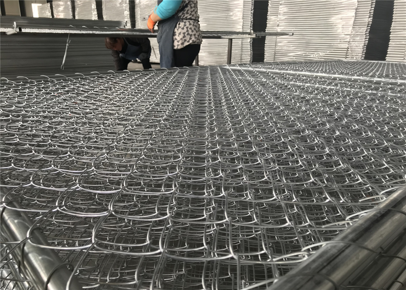 Hot Dipped Galvanized 1.6mm Wall Thickness Temporary Chain Link Fencing Panels