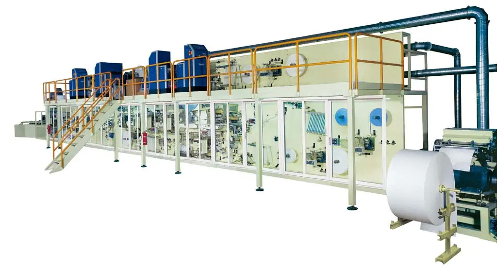 Double Layers Sanitary Napkin Tissue Paper Making Machine Fully Automatic