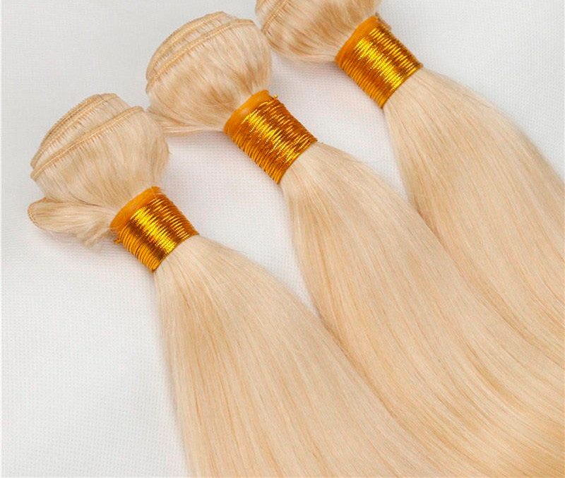 # 613 blonde brazilian hair weft weave remy brazilian honey blonde hair extension