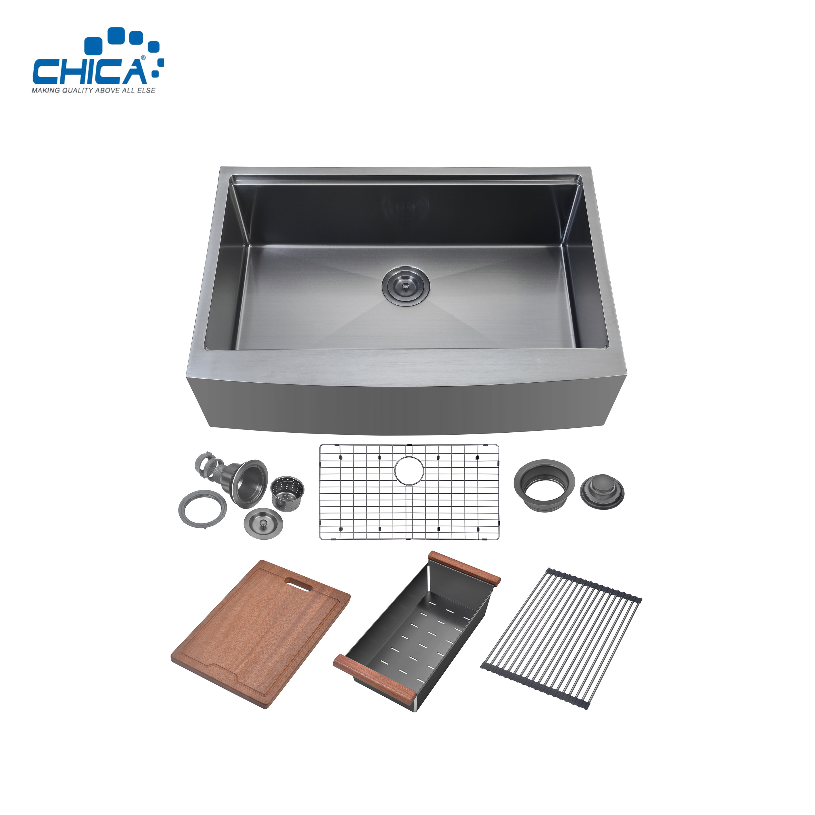 Apron Front stainless steel Double Bowl Kitchen Sinks Handmade House Kitchen Sinks