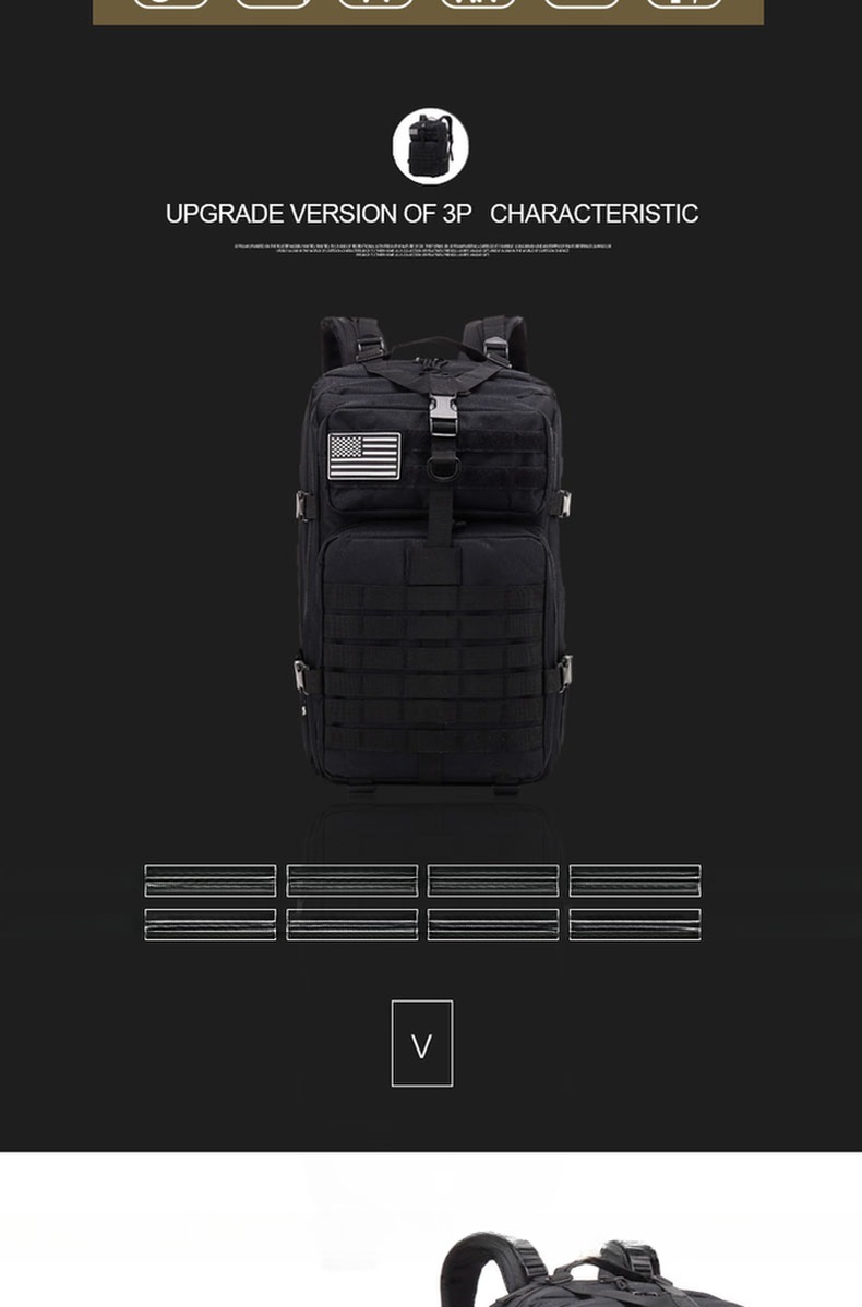 Zipper Hasp Closure Waterproof Backpack for Outdoor Exploration and More