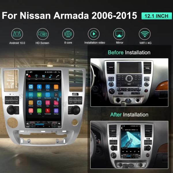 12.1 Inch Head Unit GPS Navigation Multimedia Player For2006-2015 Nissan Amanda
