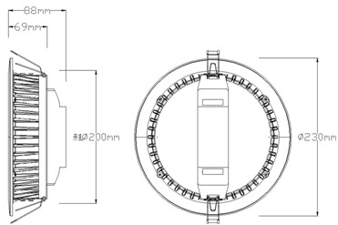 8 inch recessed led down light /LED lamps supply / new LED down light