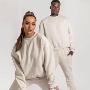 China Fleece Fabric Unisex Long Sleeve 2 Pieces Tracksuit For Fitness wholesale