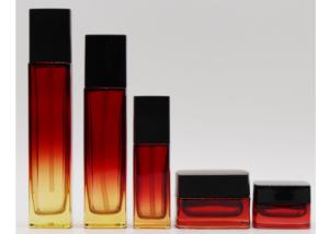 China Durable Empty 50g 40ml Square Glass Pump Bottles Anti Leakage wholesale