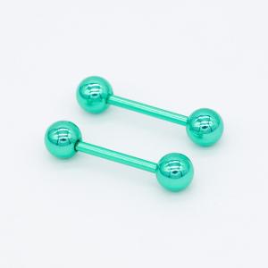 China Classical Styles Nipple Piercing Barbell Jewelry 316L Stainless Steel 14G 15mm wholesale