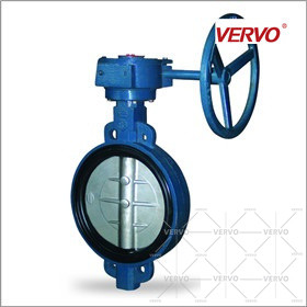 Gray Iron Castings Gg25 Worm Butterfly Valve PN10 Dn100 Wafer Butterfly Valve 4