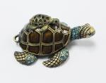 Mum & Baby Turtle metal trinket box turtle treasure box metal jewelry box