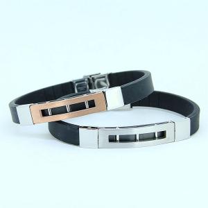 China Factory Direct Stainless Steel High Quality Silicone Bracelet Bangle LBI56 wholesale