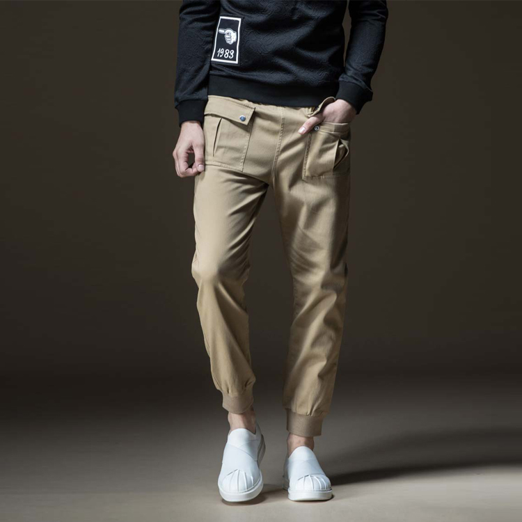 Fashion Mens Leisure Pants , Mens Casual Trousers Elasticated Waist