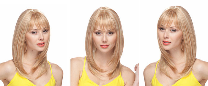 Machine Made Natural Looking Synthetic Bob Wigs Natural Straight Blond Female Wigs
