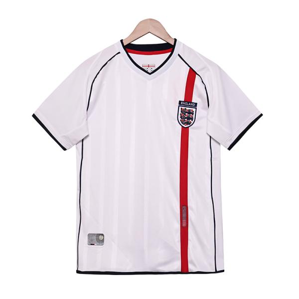 England Retro 2002 Home National Team Football Jerseys Classic Replica