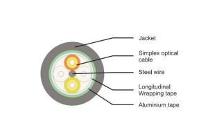 China Waterproof Optical Fibre Cable 9.8mm 2 To 4F Fiber Optic Aerial Cable wholesale