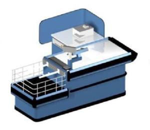 China Deluxe Supermarket Checkout Counter Table Coaming Powder coated wholesale