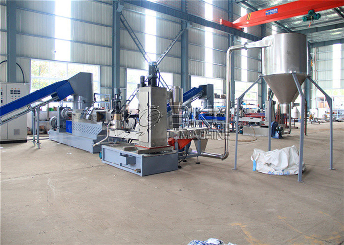 Clean Offcut 90KW Plastic Granulating Line LDPE Film PET Flakes Pelletizing Machine