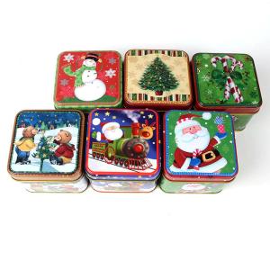China Rustproof Cookie Small Christmas Tins With Lids Thickened Lightweight wholesale