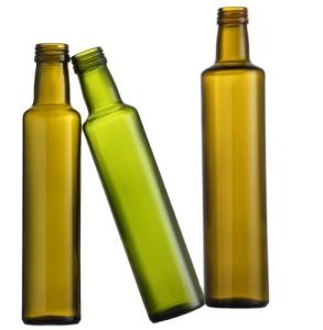 China Custom Size Cylindrical Olive Oil Glass Bottle 50ml 100ml 250ml For Hair Oil wholesale