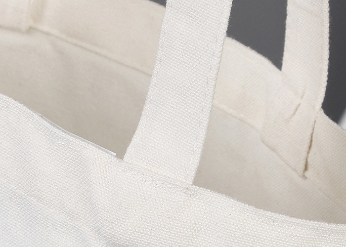 Shopping Usage Canvas Tote Shopper Bag Custom Printing Foldable Long Lifespan