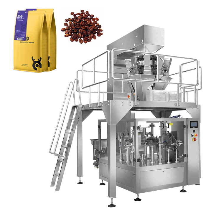 Multihead Weigher Premade Bag Filling Machine With Sealing Packaging