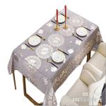 120 Inch Round Christmas PVC Tablecloth Oilproof and Stain Resistant for Square