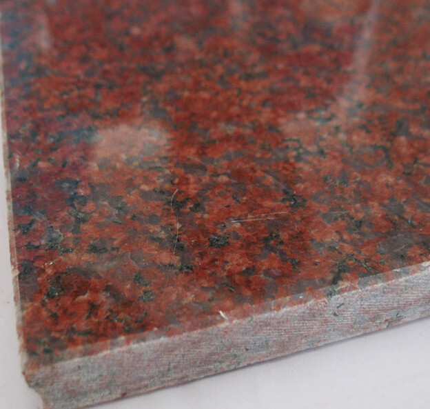 India Ruby Red Granite Stone Tiles High Polished Cut - To - Size For Vase