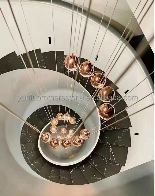 Interior Graphic Design Artificial Stone Steps Tiles for Modern Sintered Staircase