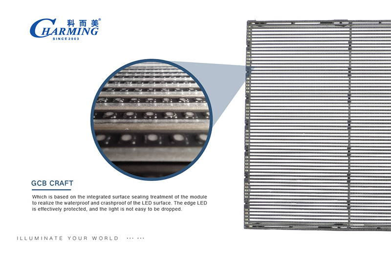 230W Outdoor Transparent LED Video Wall Screen IP65 Waterproof