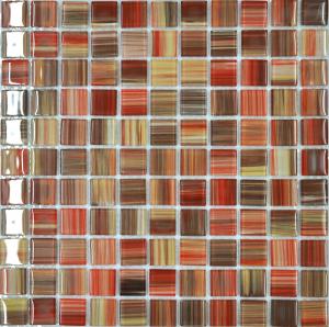 China Hand drawing crystal glass mosaic tiles for sale wholesale