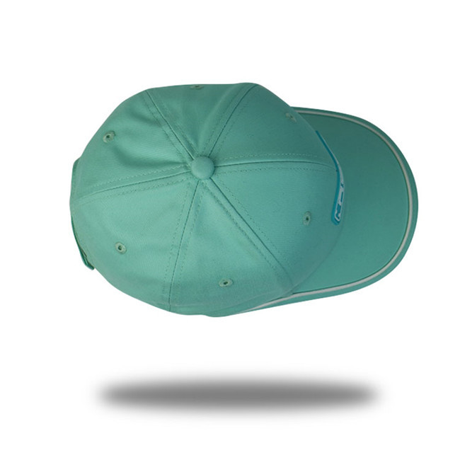 Rubber patch Logo 100% cotton Custom 6 Panel Baseball Hat Sports Running Cap For Cycling