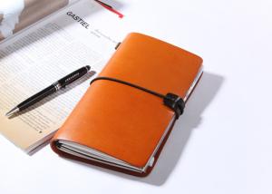 China N52-L Brown Vegetable Leather Travel Journal Personalised Leather Diary wholesale