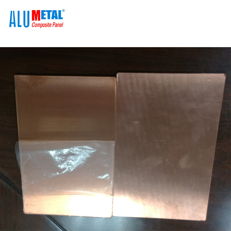 600mm Brushed Aluminum Metal Composite Panel 0.3mm Copper Surface SGS