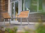 Commercial 150cm Steel And Wood Public Art Benches