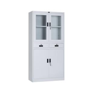 China OEM Color Waterproof Fireproof Metal File Cabinet With Glass Door Style wholesale