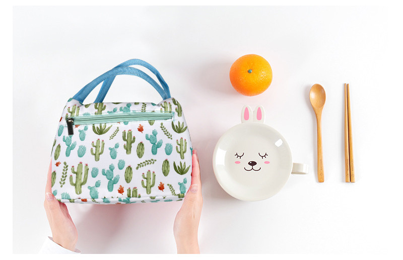 L24*D12cm Oxford Embroidered Lunch Bag For Kids