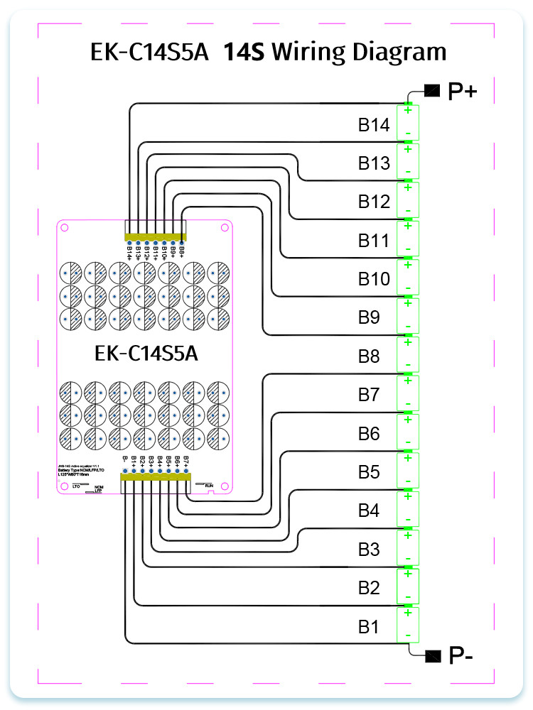 5A Active Equalization Balancer BMS 9S - 14S 48V 36V Active Equalizer For Smart Home