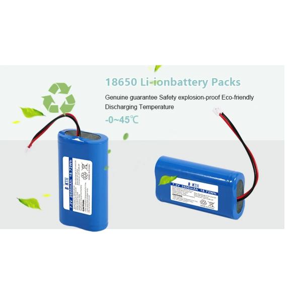 OEM Custom 7.2V Rechargeable Lithium Ion 2600mAh 18650 Battery Cell 2S Li-ion Battery Pack