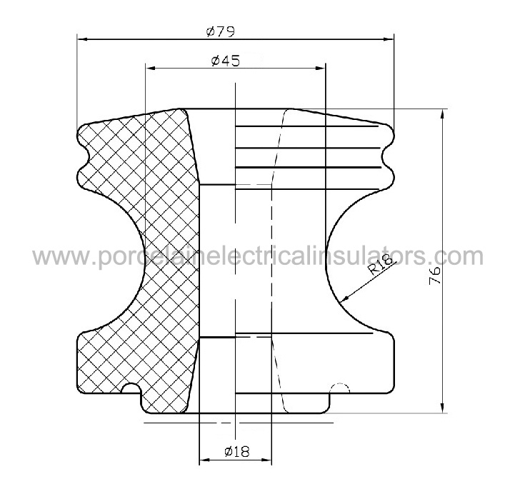 ANSI 53-2 spool insulator