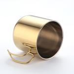 Beautful Gold Stainless Steel Travel Mug With Lid Customized Logo