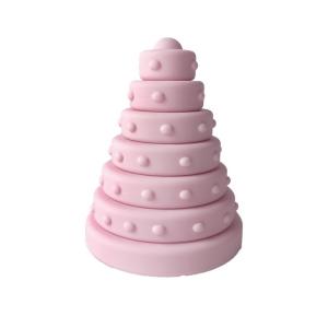 China Lead Free Silicone Stacking Toy Food Grade Early Learning Toys For Infants on sale