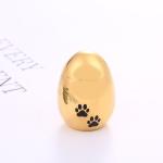Waterproof Pet Urns Egg Shape Eco - Friendly Silver / Black / Rose Gold Color