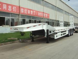 China 100 ton low bed Semi-trailer with 4-axles excavator trailer. low loader china wholesale