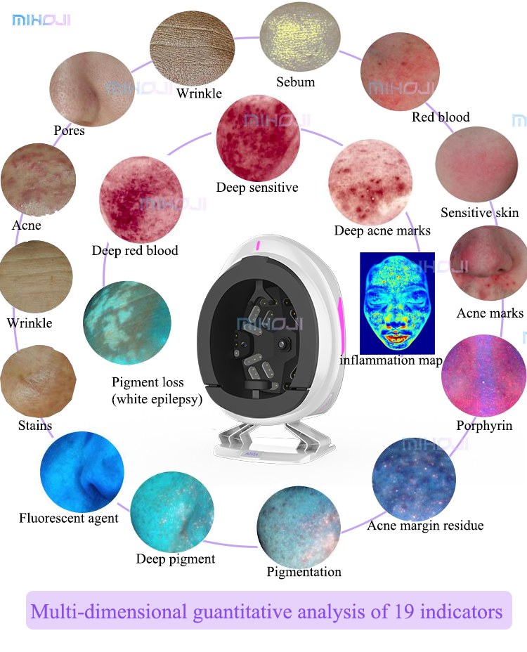 15.6 Inch Uv Lcd Facial Skin Analyzer Machine for Commercial using