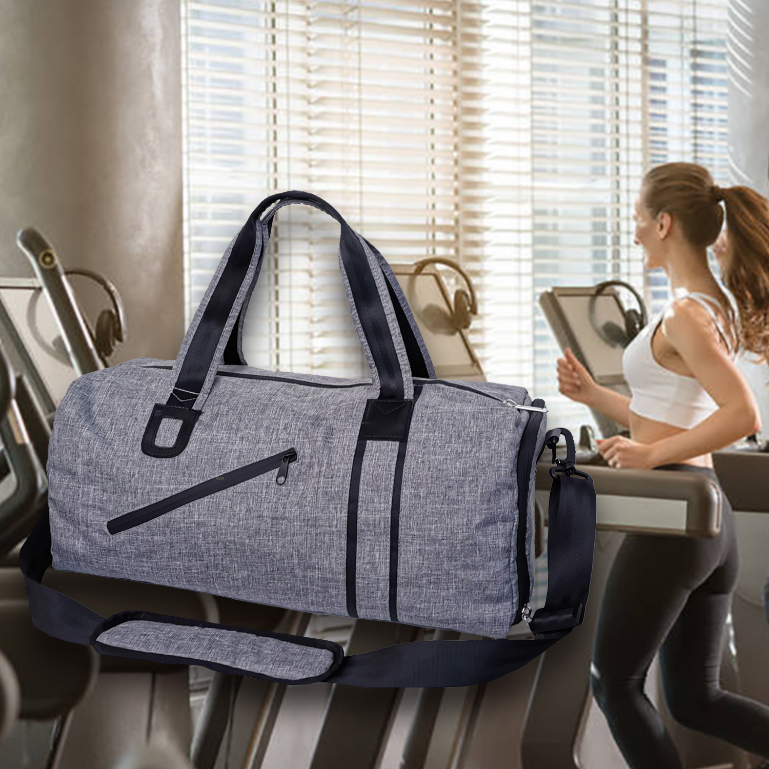 46.5CM 220MM Gym Bag Multiple Compartments For Weightlifters Outdoor Travel
