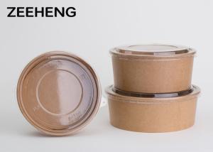 China Single Wall Recycled Disposable Kraft Paper Bowls , Pla Coating Paper Snack Bowls wholesale