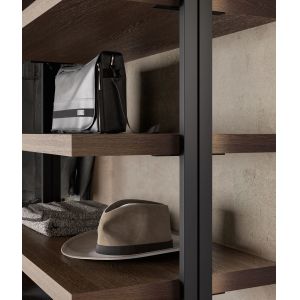 Modern Open Wardrobe Customized Solid Wood Bedroom Wardrobe
