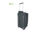 PU Polyester Silver Trolley System Wheeled Duffle Rolling Luggage Bag